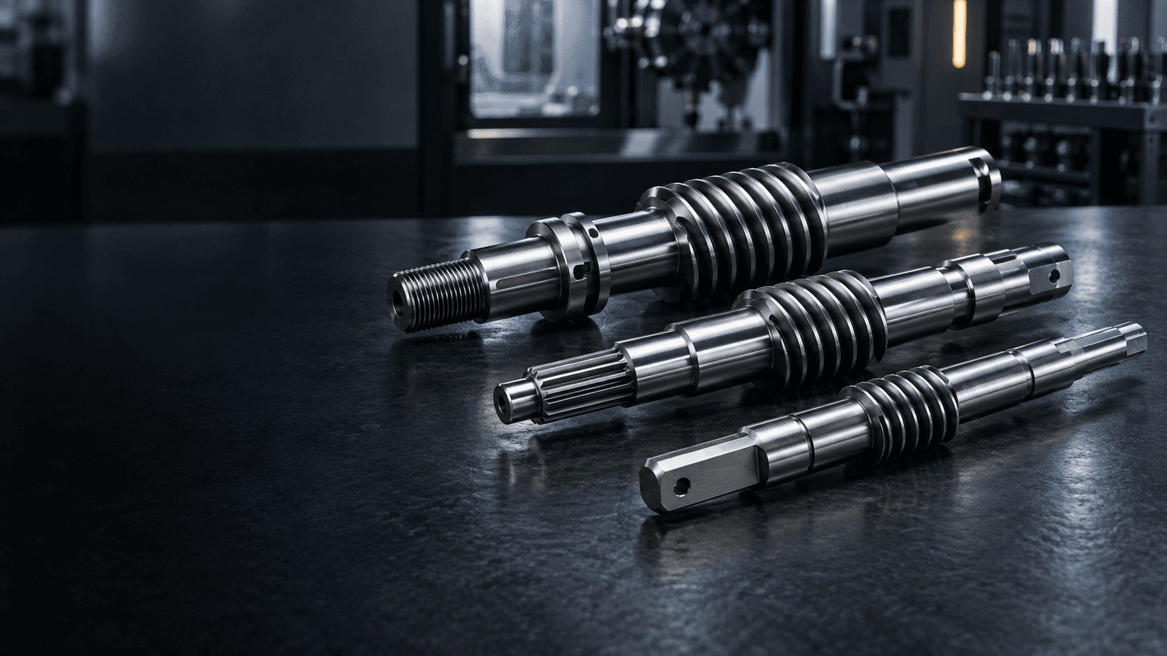 Custom precision worm shafts manufactured for OEM gear systems