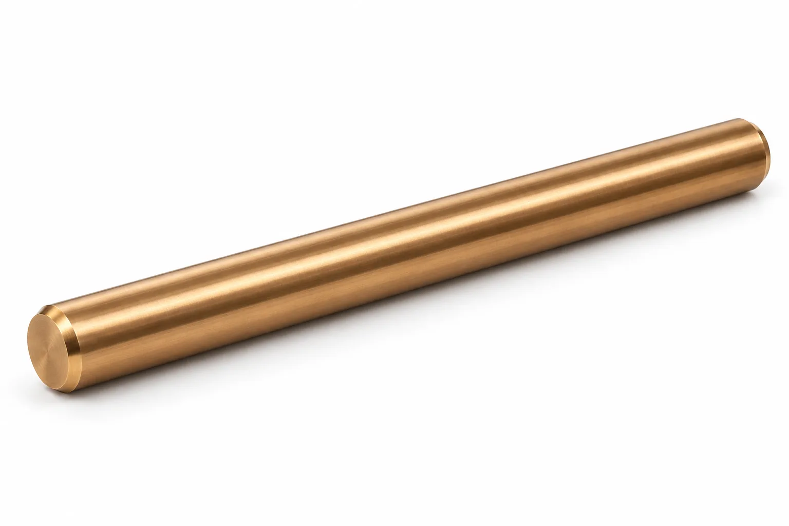 Straight Bronze Shafts with drawing-specific machined features on a white background