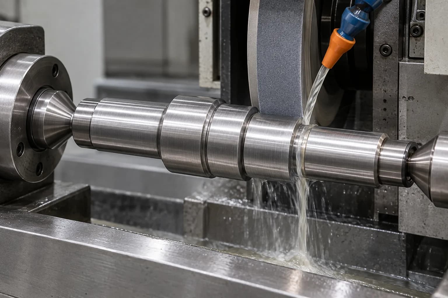 Precision Grinding setup for a finished steel shaft
