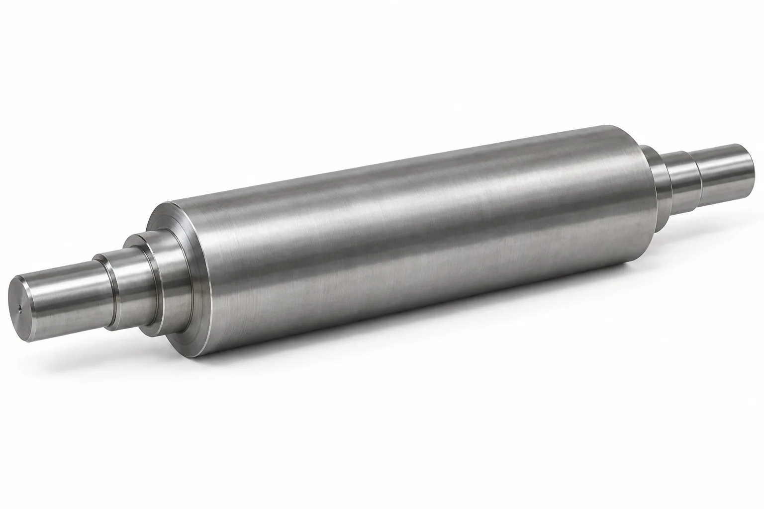 Carbon Steel Roller Shafts with drawing-specific machined geometry on white