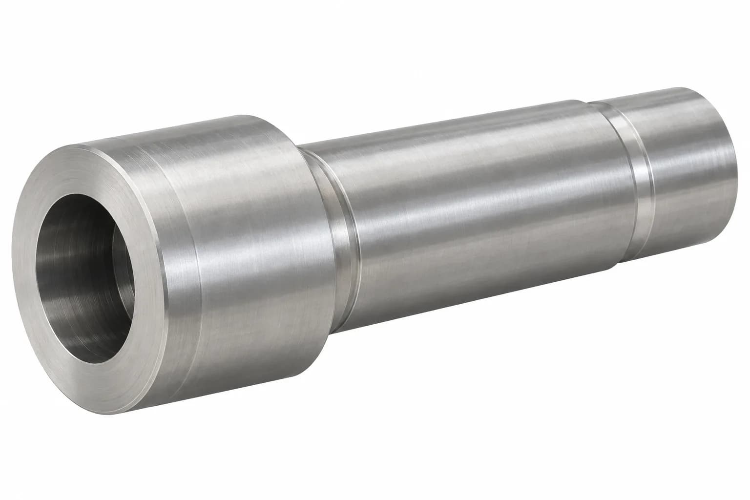 Hollow Nickel Alloy Shafts geometry with silver-gray machined surfaces on white