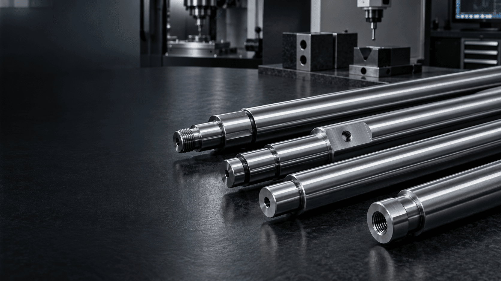 Custom linear motion shafts manufactured for precision guided travel