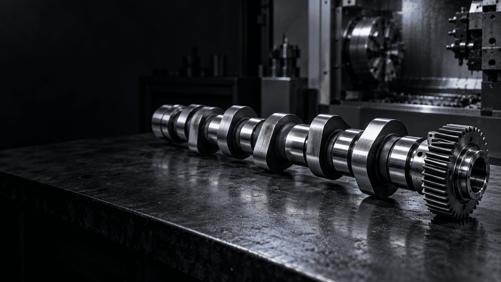 Custom precision camshaft manufactured by Topshaft