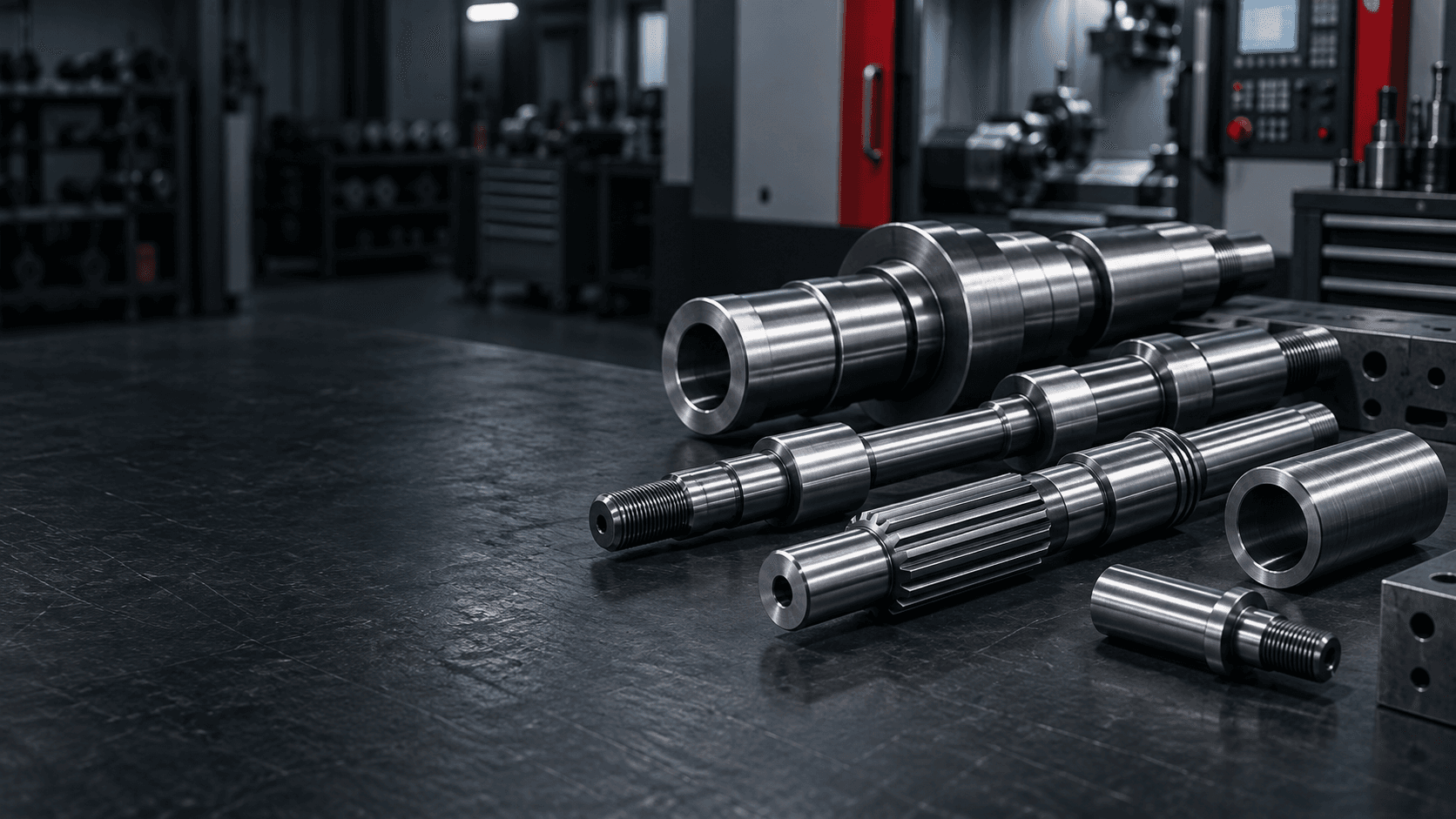 Custom precision shafts manufactured for industrial applications