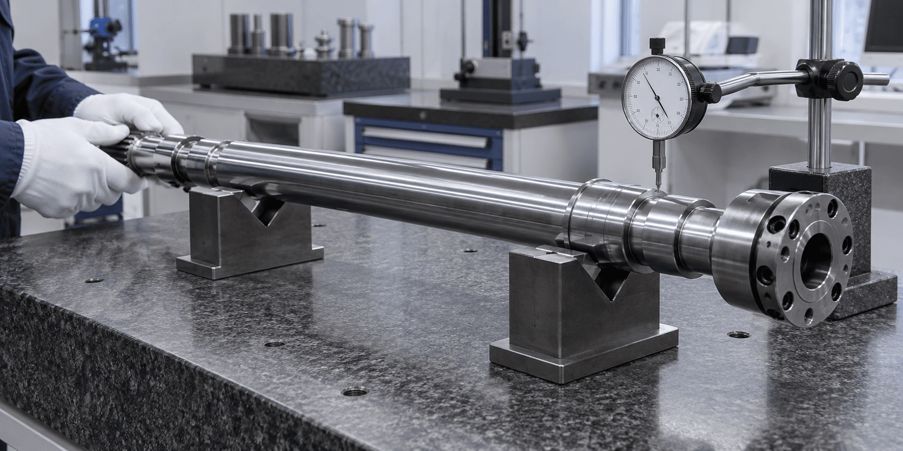 Precision drive shaft runout inspection