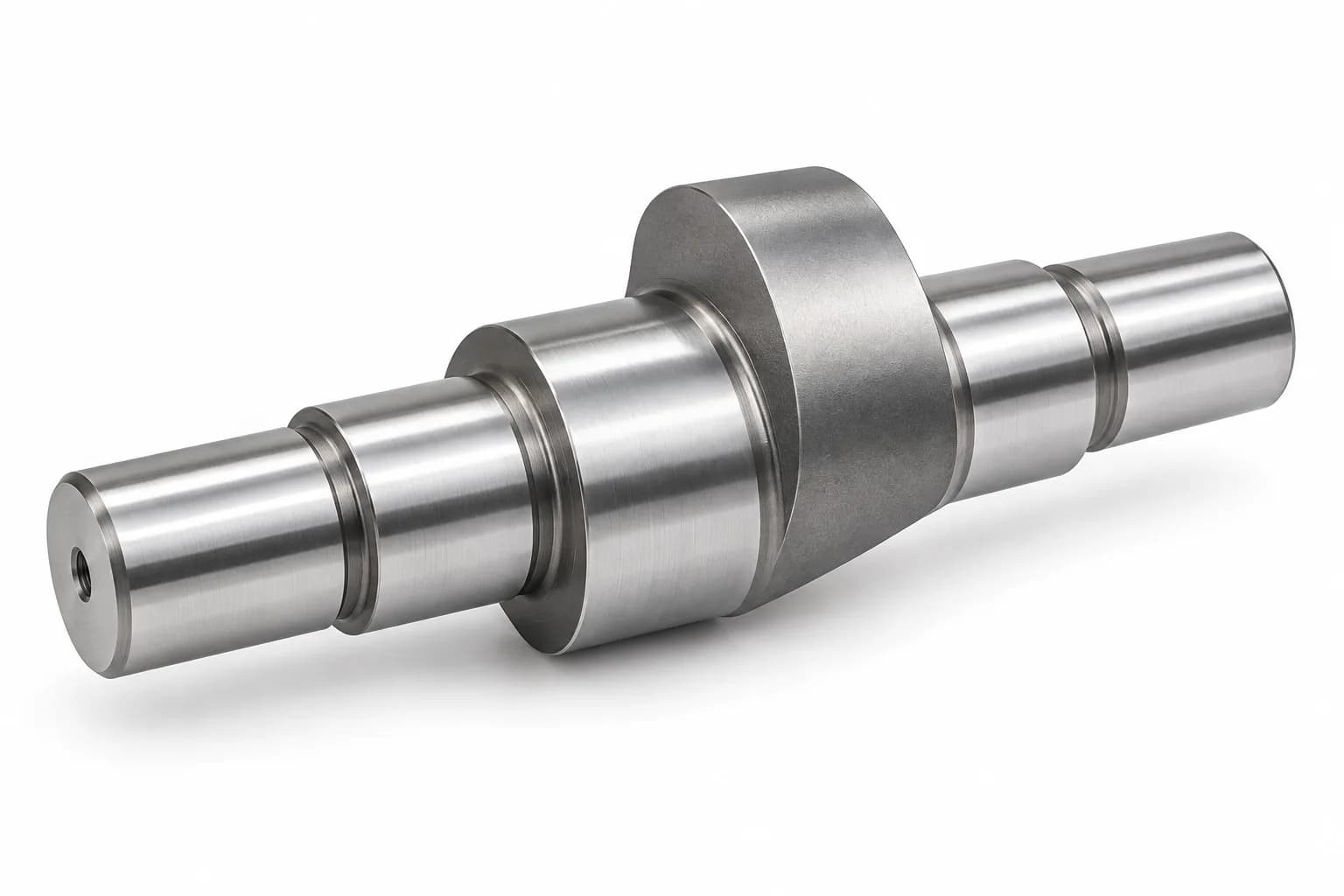 Eccentric & Cam Shafts with precision machined functional surfaces on a white background