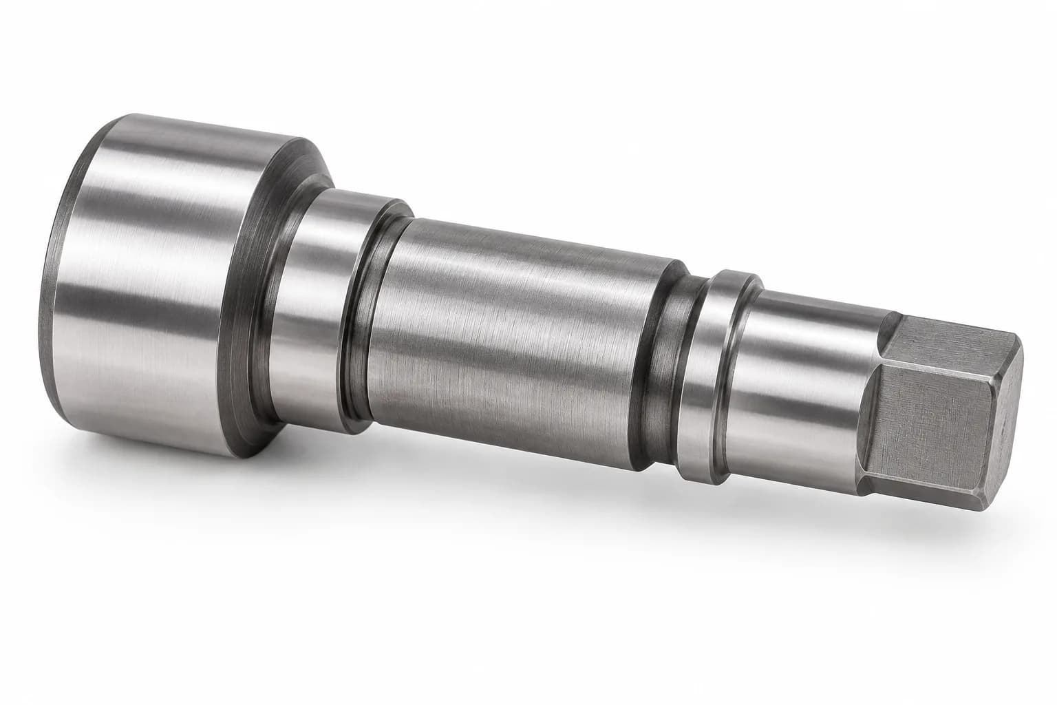 Custom Wear-Resistant Shafts with precision machined functional surfaces on a white background