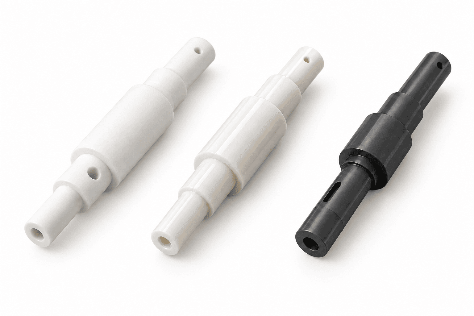 Alumina zirconia and silicon carbide ceramic shafts
