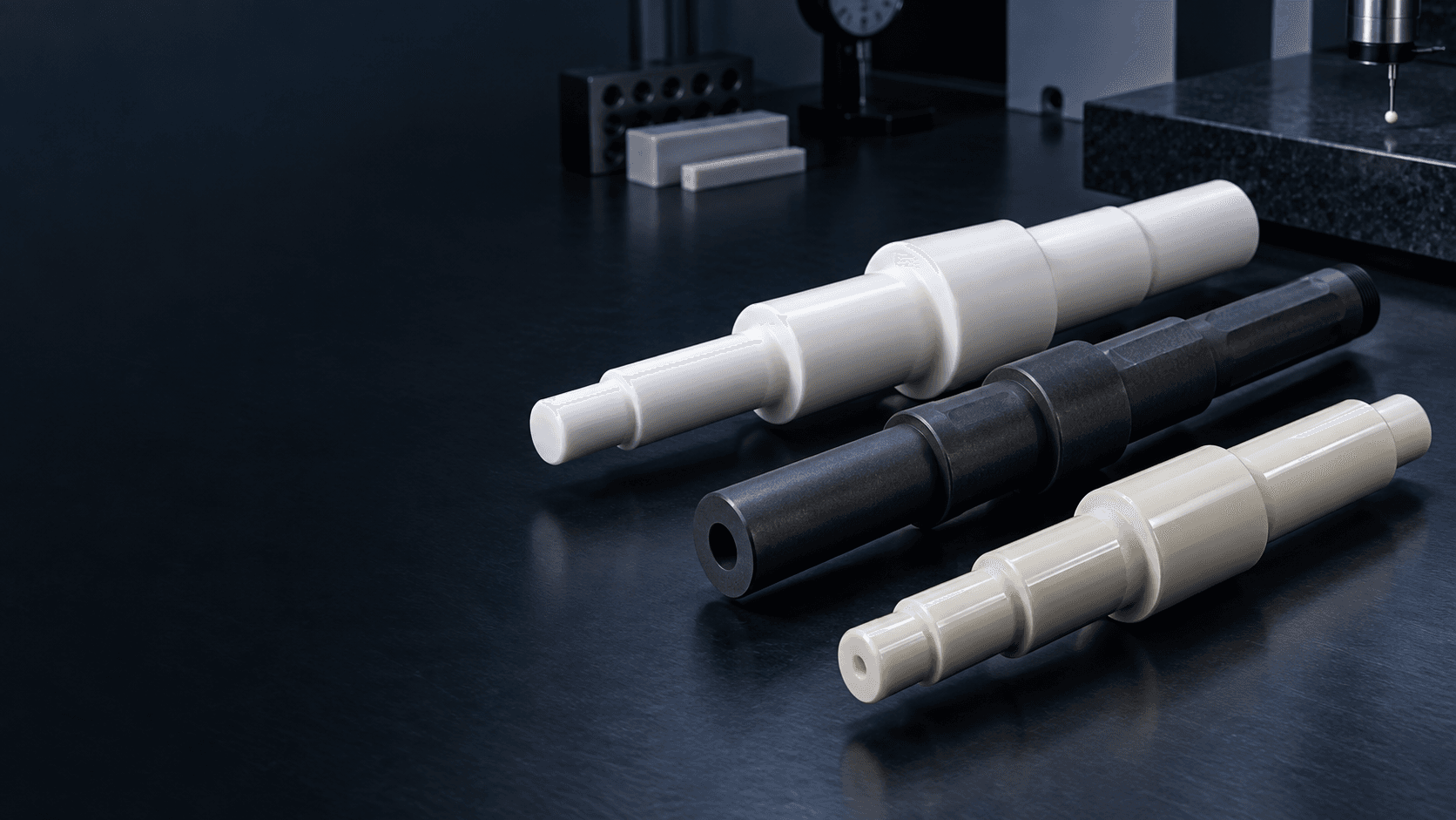 Custom precision ceramic shafts