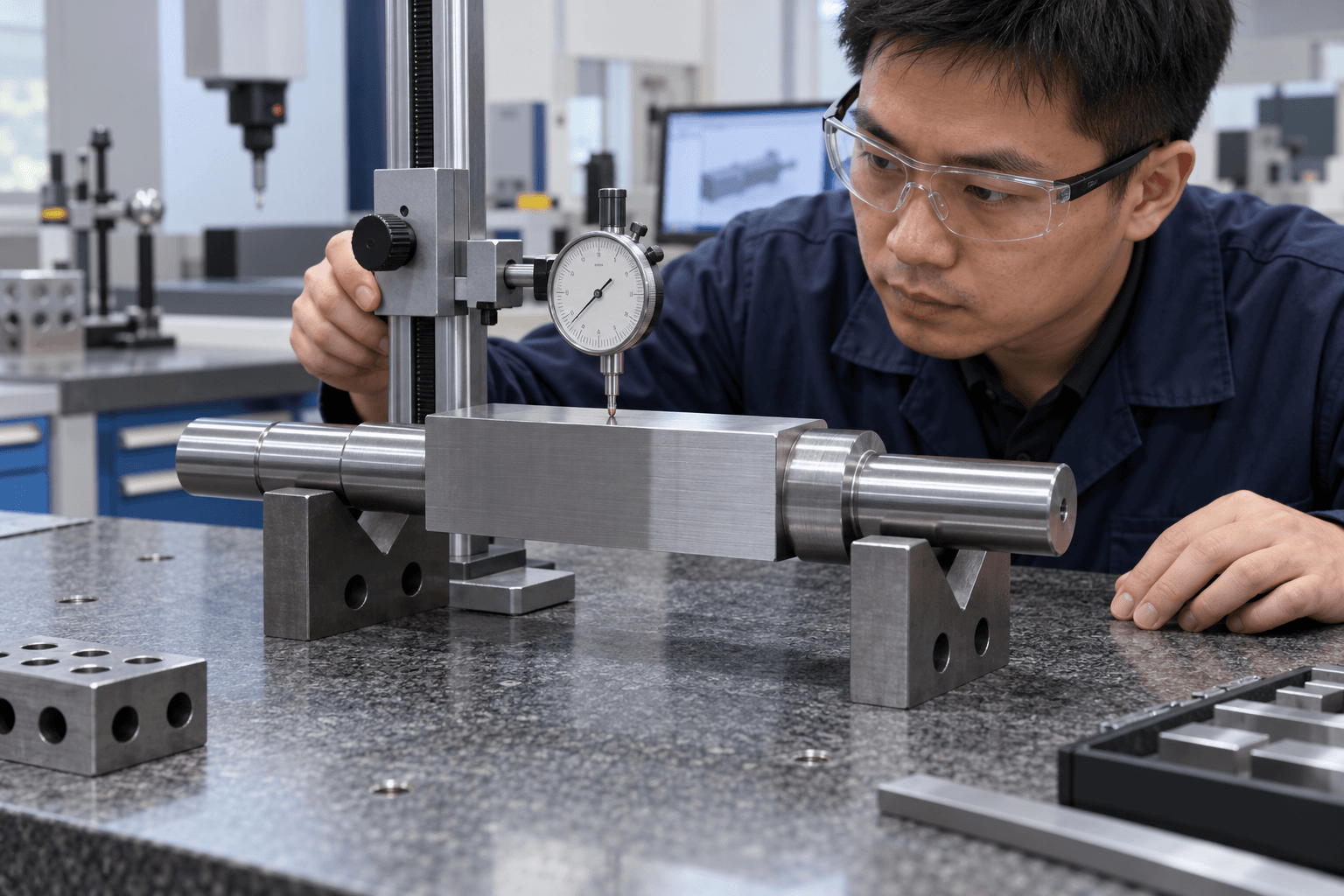 Square shaft straightness inspection
