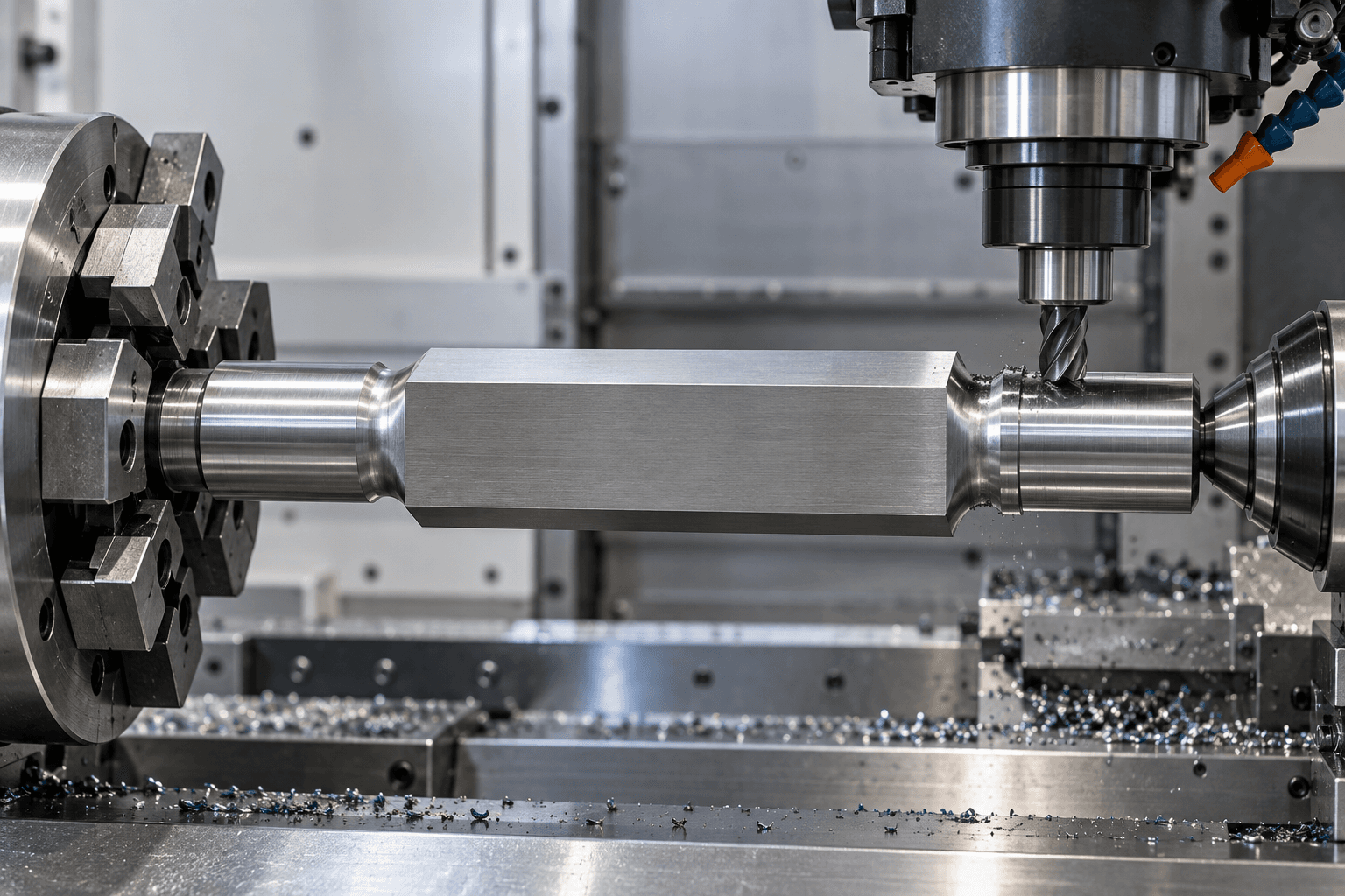 Square drive shaft with round bearing journals