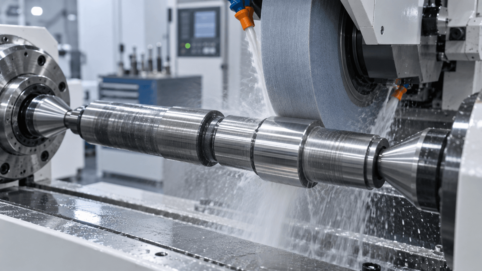 Precision grinding spindle shaft bearing journal