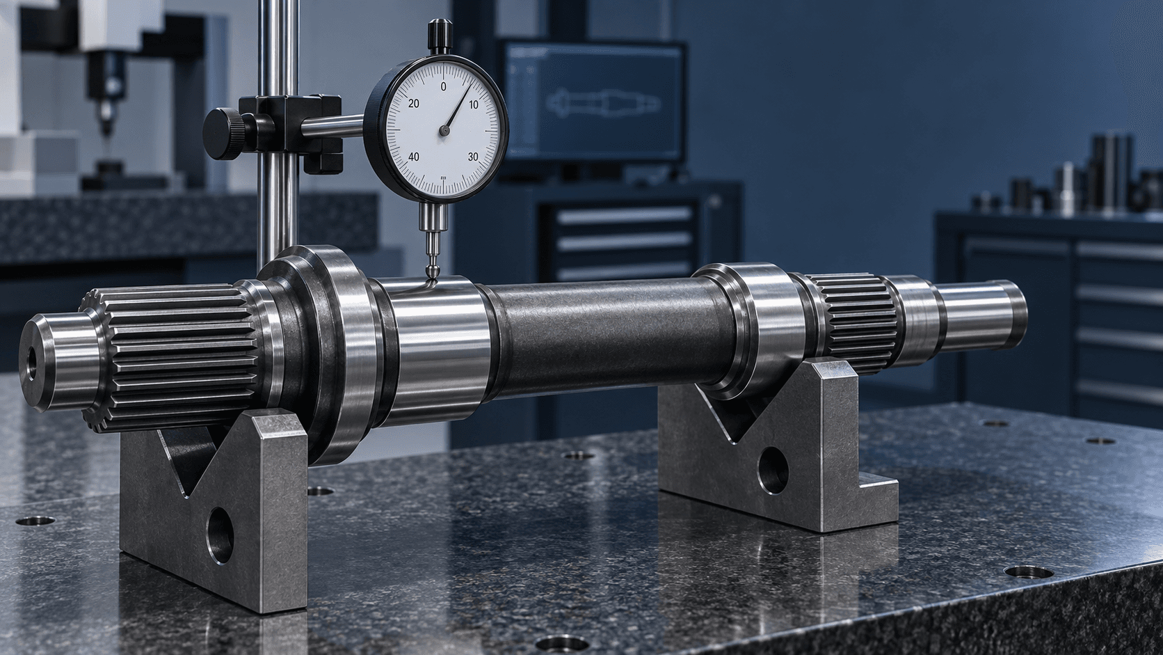 Transmission shaft journal runout inspection