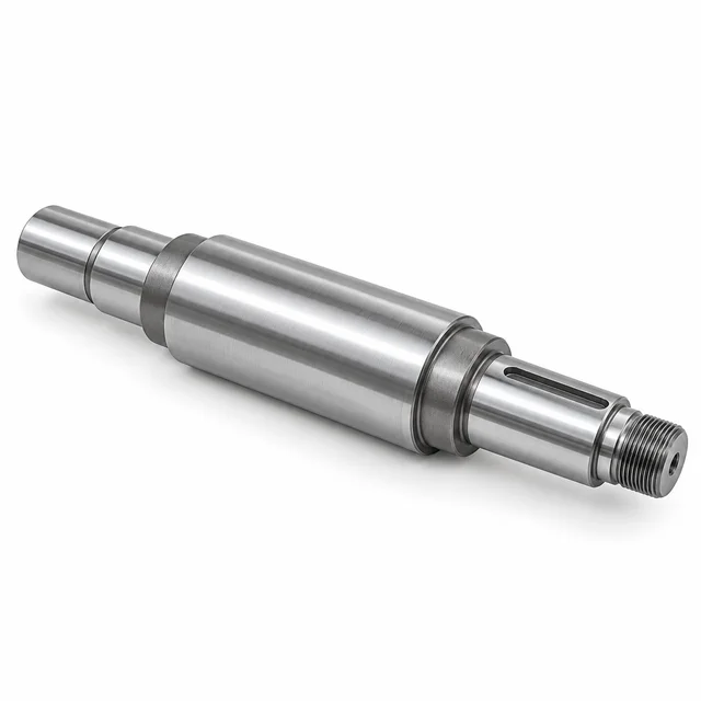 Alloy steel motor shafts with machined journals and functional end features