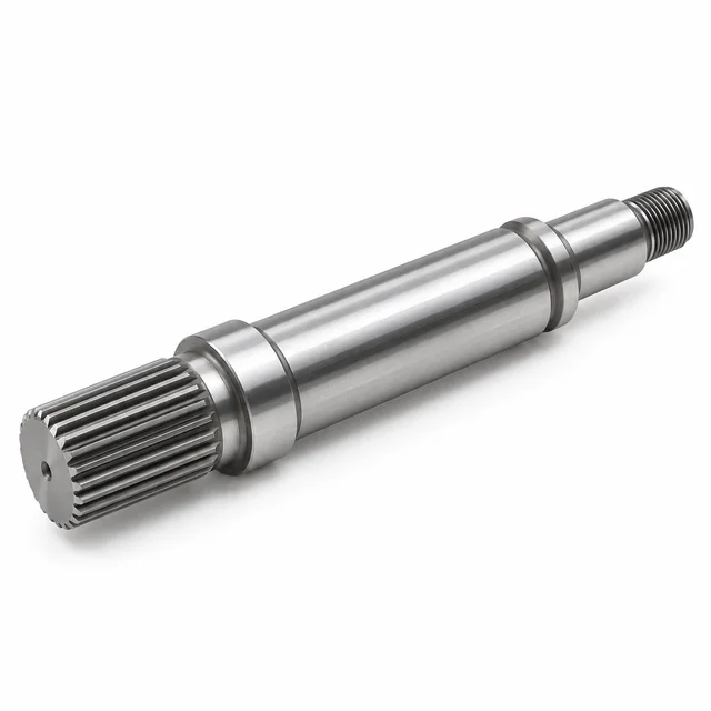 Alloy steel spline shafts with machined journals and functional end features