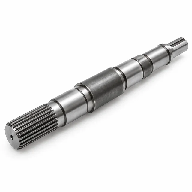 Alloy steel transmission shafts with machined journals and functional end features