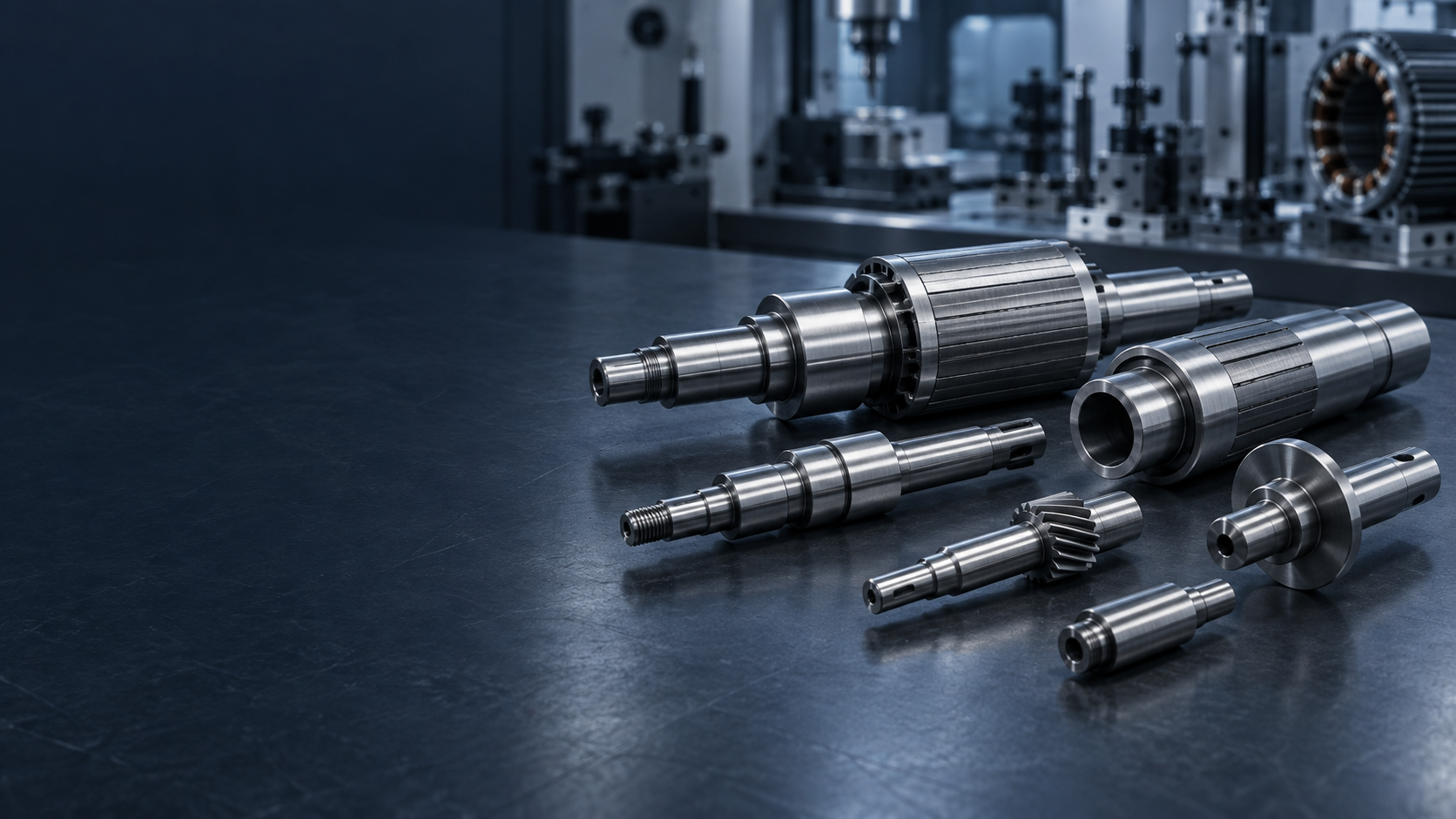 Precision shafts for electric motor systems manufactured by TOPSHAFT